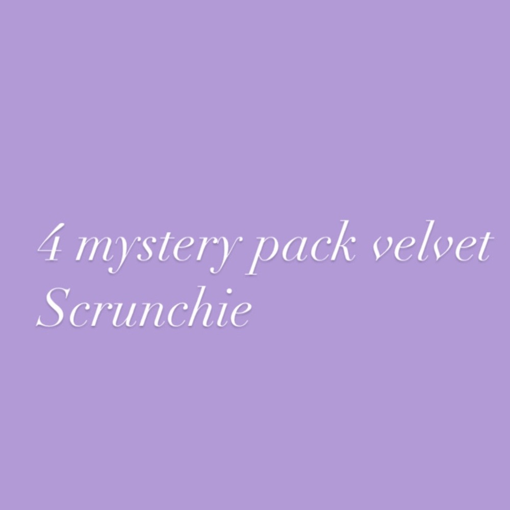 4 velvet scrunchies